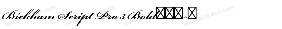 Bickham Script Pro 3 Bold手机版字体转换